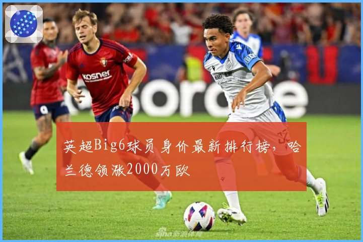 英超Big6球员身价最新排行榜，哈兰德领涨2000万欧